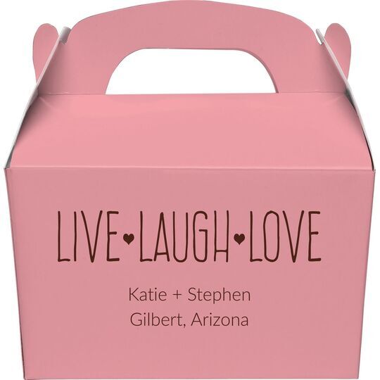 Live Laugh Love Gable Favor Boxes